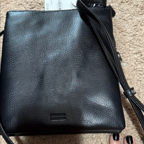 Giani Bernini Black Pebbled Leather Crossbody Pouch - Picture 4 of 6